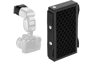 YUNSEITY Filtre de Point de Grille en Nid d'abeille Flash, Accessoire de Grille de Flash Rapide Réglable, Grille en Nid d'abeille pour Les Flashs D'appareil Photo