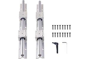 ONLISUM Carril lineal SBR16 1500 mm 2 unidades eje de riel lineal 4 unidades SBR16UU cojinete CNC kit de rieles lineales y kit de almacenamiento para máquinas y equipos automatizados