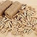 Produktbild Kany 100 Stück Wäscheklammern Holz + 200M Garten Kordel,Kleine Holzklammern Clothespins Holzwäscheklammern mit Natur Juteschnur für Fotos Garten, Fotowand und Scrapbooking