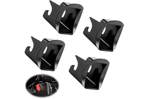 JUGCUT 2 Pairs of Child Safety Car Seat Guide Slot, Isofix Guide Groove Seat Belt Bracket Connector Universal Fit Black