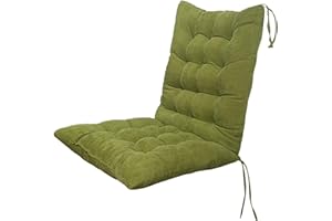 BAHULA High Back Chair Cushion, Patio Outdoor Chair Cushion Seat Pads, Recliner Soft Garden Chair Seat Pad Cushion with Backrest for Indoor, Office, Home, Rocking Chairs,Green,45 * 100cm