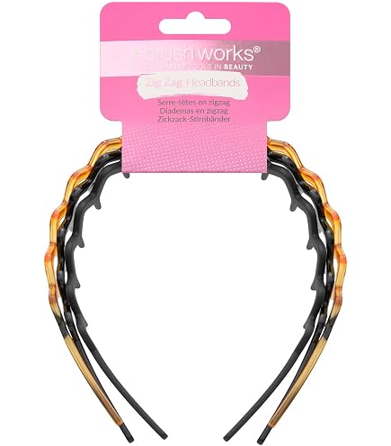 Cerchietto Per Capelli Ondulato Zig Zag | Antiscivolo A Denti Di Squalo, In Plastica, Per Donne E Ragazze, Nero