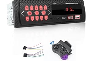 Radio samochodowe Hikity Bluetooth 5.0 Zestaw głośnomówiący z 2USB AUX TF, Radio samochodowe Bluetooth Ekran samochodowy 1 DIN Radio Bluetooth z odtwarzaczem multimedialnym FM SWC Odtwarzacz