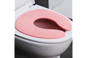 Funbliss Sedile WC Bambini,Reduttore WC per Bambini, Seduta Pieghevole e Portatile, Accessori per Bambini, Sicurezza e Comfort,Rosa