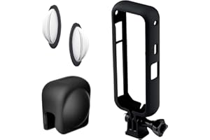 CYNOVA Protège-objectif pour Insta360 X3, Insta 360 X3 Kit d'accessoires inclus Capuchon d'objectif Insta 360 X3, support de montage et protecteur d'objectif pour caméra d'action Insta360 X3