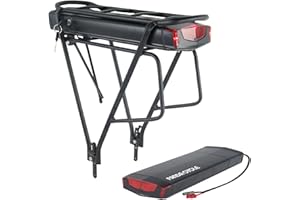 PANDA CYCLE Batería Ebike de 36V Batería de Litio de 13Ah con Rejilla Trasera para Motor sin escobillas/Bafang de 550W 500W 350W 250W Rear Rack Ebike Batería
