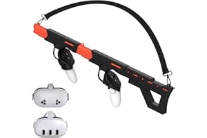 DEVASO Bâton de réalité virtuelle pour Meta Quest 3S/Quest 3, poignée magnétique pour Oculus Quest 3, poignées de manette avec bretelles pour une meilleure sensation de contrôle, expérience de jeu FPS