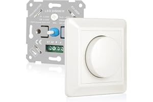 Aroidful Dimmer LED 220V-240V, interruptor para bombillas LED regulables 5W-200W, protección segura, sin ruido, blanco