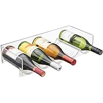 Porte Bouteille Vin Range Bouteille Pour Frigo | Support à Vague Pour 10 Bouteilles | Plastique PP | 29.3x9.8cm | Antidérapant Organisation Réfrigérateur