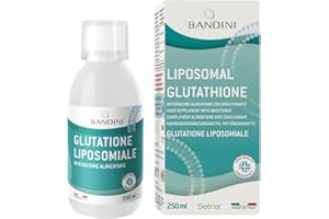 Bandini® Glutatione Liposomiale 250ml | 250mg di L-Glutatione Setria Ridotto e Bioattivo da Fermentazione per Dose | Antiossidante, Anti Invecchiamento, Contrasta i Radicali Liberi | Senza OGM, Vegan