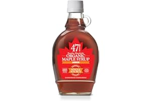47 NORTH 47° North Sirop d'érable biologique doré, AMBRÉ - AROMATIQUE, Canada, 250g, source unique, grade A, sans gluten, végétalien, goût léger et sucré pour les crêpes et plus encore