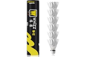 BAIHUALIN Whizz Premium Goose Duck Feather Badminton Shuttlecocks, High Speed Badminton Balls for Indoor Outdoor Game Training Exercise