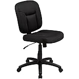 Amazon Basics - Sedia da ufficio in tessuto, Ergonomica, Regolabile in altezza, Nero, 48.9 x 60.96 x 97.16 cm