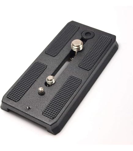 Hersmay 501PL Piastra A Sgancio Rapido Per Treppiedi Manfrotto - Con Viti 1/4-20 E 3/8-16