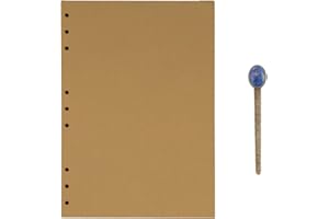 JIAHG B5 9-Ring Binder Planer Refill Papier für Tagebuch Notizbuch Ringbuch Reisetagebuch Kraftpapier Nachfüllpapier Notizpapier Ersatzblätter Büro Schule Schreiben (100 Blätter)