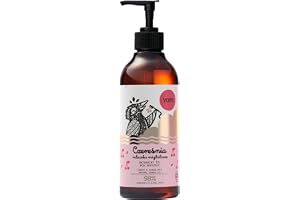 YOPE Körsbär och mandel duschgel, fuktgivande kroppsrengöring, 400 ml | Vegansk formel, pH neutralt, 98 % naturligt ursprung, näringsämne för känslig hud, Cruelty Free