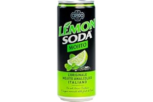 Lemon Soda Mojito Limonade (24 x 330ml) von Crodo - alkoholfreie Limettenlimonade - natürliche Aromen - Limettensaft aus Süditalien - erfrischend fruchtig - Cocktail alkoholfrei - EINWEG Dose