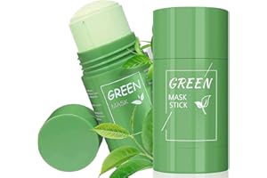 CHANEEHANN Zielona Maska do Herbaty, 2 Green Mask Stick, Maska Oczyszczająca, do Głębokiego Oczyszczania, Kontroli oleju na Wszystkich Rodzajach Skóry dla Mężczyzn i Kobiet, Nawilżająca Odżywcza Skóra