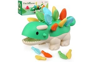 LinStyle Leksaker Barn 1 2 3 år, Montessori Leksaker, Dinosaurie Leksak, Pedagogiska Spel för Att Lära Sig Matematik Och Färg