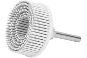 LAZMIN112 2 Inch Emery Rubber Disc Brush for Rust Removal, Grinding Wheel for Polishing, Deburring & Fine Finishing with 50#, 80#, 120# Grits (White)