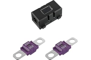 SIGANDG ANS Portafusibili per autoveicoli e 2 fusibili Midi avvitabili ad alta corrente per auto, camion, veicoli (200 A)