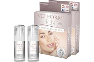 ‎GENIUS Genius Velform Renew Kollagen Booster Gesichtsmaske Set 44 tlg, Collagen Anti Aging Maske, Patches mit Spray für Augen Wagen Stirn Hals, Gesichtspflege