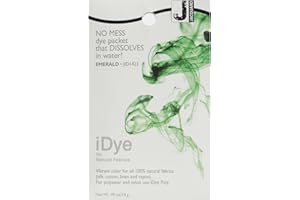 Jacquard iDYE Fabric Dye on Natural Fibres, Emerald Green Permanent Clothes Colourant with Dissolvable Pouch for Cotton Silk Linen Craft, 14g Packet