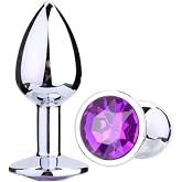 Lolita Shop G&uuml;m&uuml;ş Metal Mor L&uuml;ks M&uuml;cevher Taşlı 7 Cm L&uuml;ks Anal Alıştırıcı A&ccedil;ıcı Genişletici Tıpa Plug Ve Tıka&ccedil;