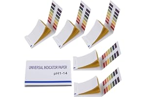 BOJACK pH Test Strips Universal Test Paper pH 1-14 Litmus Paper for Soil, Water, Saliva, Cosmetic, Pet Food ＆ Diet pH Test (5 Packs of 400 Strips)