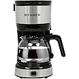 Faber Drip Coffee Machine FCM 0.6L SS BK 800W|| 4 Big Cups||Warming Plate- Keeps Coffee Warm for 30 mins||Removable Filter||Water Level Indicator||Dry Heat Protection||Food Grade Plastic||1Y Warranty