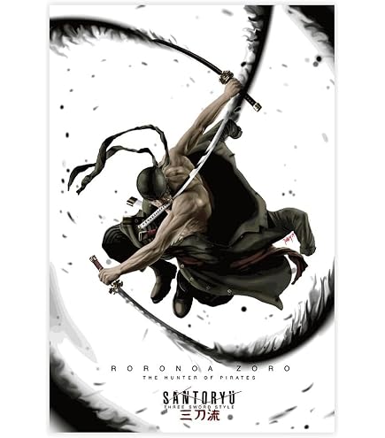 YZLI Poster Anime One Piece Roronoa Zoro 7 sur toile - Décoration YZLI Poster Anime One Piece Roronoa Zoro 7 sur toile - Décoration