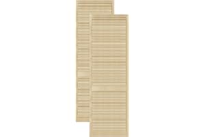DecoMeister Mobili Porta Lamella Porte Pino Mobili Anteriore Pino Non Trattato Armadio Porta Armadio Aperto Lamelle 594x2013 mm Confezione da 2 pezzi in legno massiccio a venatura naturale
