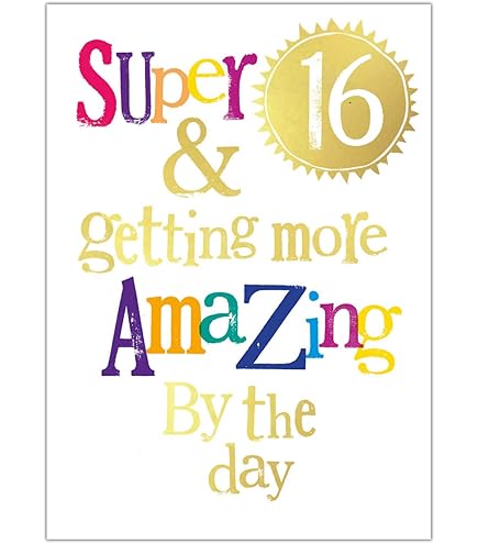 Cherry Orchard Lovely Beautiful Granddaughter 16th Milestone Age 16 Birthday Greeting Card - From The Gorgeous Grace Range (EL042) - Glitter & Foil