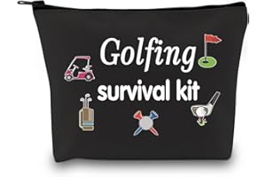JTOUK Golfing Survival Kit Makeup Bag Golfing Gift Golf Accessories Gift for Mom Golfer Humor (Survival Golfing Black EU)