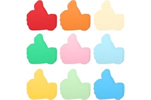 sourcing map 45 Pcs Thumbs Up Cutouts, Thumbs Up Shape Die Cut Paper Cards for DIY Craft, Wall Decor, Party Decoration, 6 x 5.5 Inch, 9 Colors