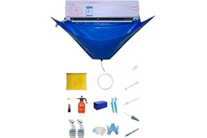 YULOKDWI Kit Nettoyage Climatisation Split, 12/16 Pièces Nettoyant Climatisation Maison Kit D'outils De Nettoyage A/C,Lavage Pour Climatiseur, Sac Service Pour Climatisation Avec Tuyau D'eau