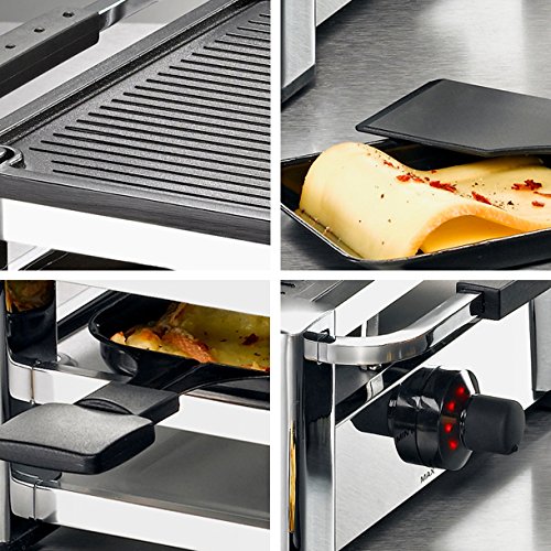 ROMMELSBACHER RCC 1000 Fashion – RACLETTE – 1000 Watt – chrom – 4 Personen - 6