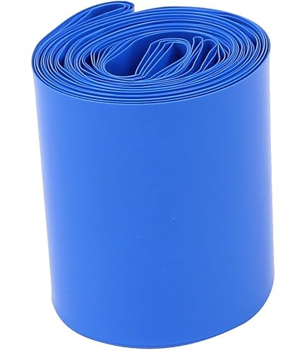Gaine Thermorétractable PVC Bleue 240mm Plat - 153mm Diamètre - 1m Pour Batteries Et Protection