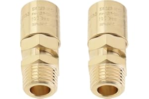 LT Easiyl 2 Pezzi Da Valvola Di Sicurezza Del Compressore D'aria In OttoneValvola Di Sicurezza Per Apertura D'aria 10 Bar Limitatore Di Pressione 1/4" BSP Maschio Adatto Per Uso Industriale