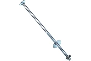 MUNITECH Carriage Bolt M10 x 220mm Cup/Dome head Square neck with Standard Nut and Washer - Zinc Plated (Packs of 6) (M10 x 220mm)