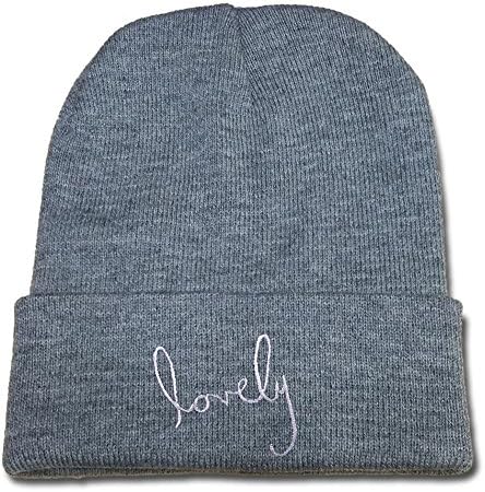 XIDA Lovely Text Symbol Logo Beanie Fashion Unisex Embroidery Beanies Skullies Knitted Hats Skull Caps Grey