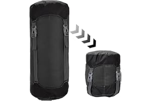 Fadcaer Compression Stuff Sack for Sleeping Bag,11L/18L/30L/45L Lightweight Waterproof Compact Compression Nylon Stuff Sack StorageBag,Travel Compression Bag for Camping,Backpack,Clothes Storage