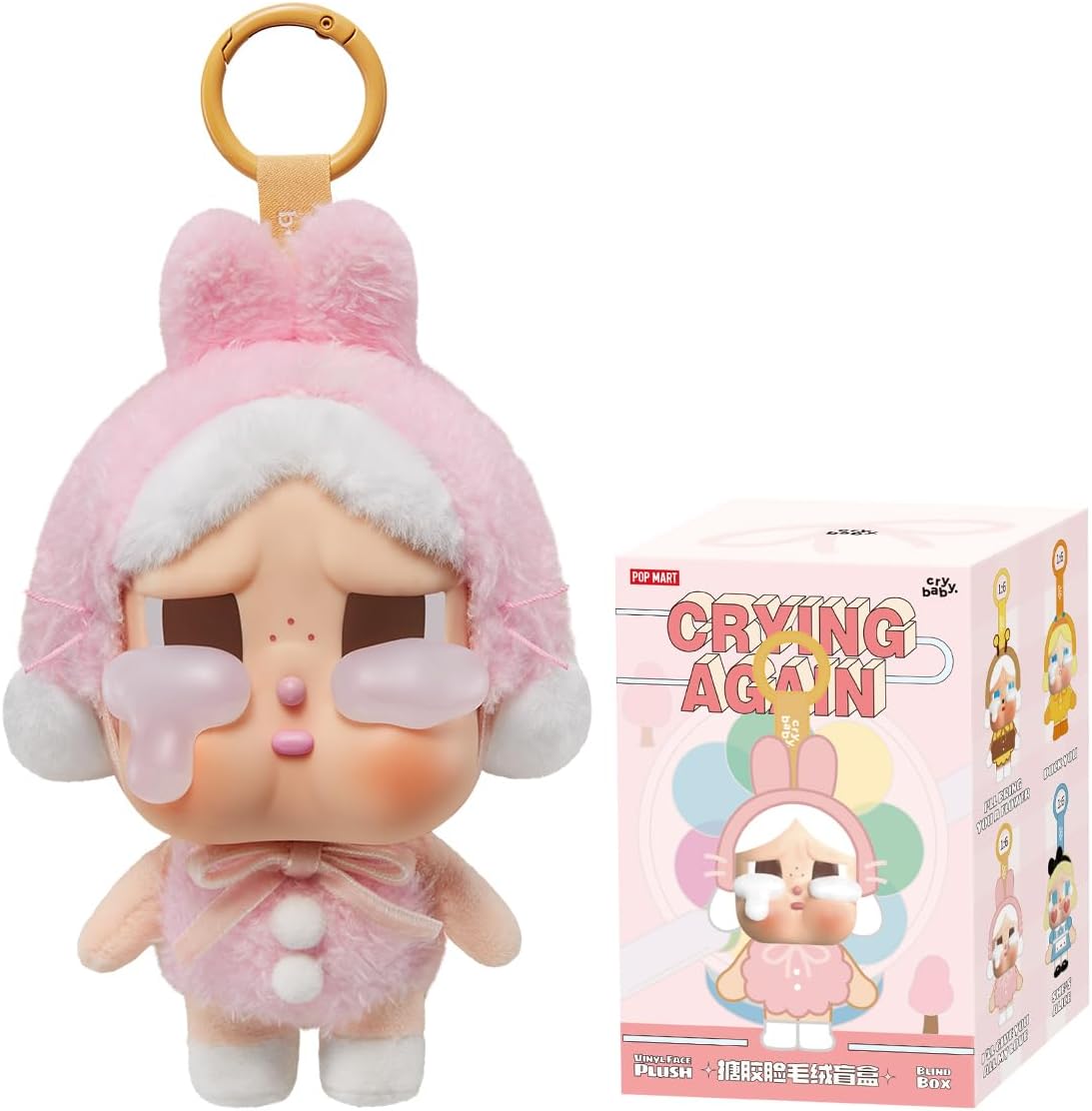 POP MART Crybaby Crying Again Series-Vinyl Face Plush de Acción Popular Figura Coleccionable y Adorable Juguete Artístico Regalo Creativo 1PC