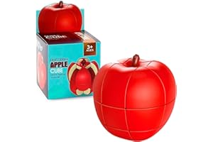 RECIÉNACIDOS Cubo Mágico de Velocidad con Forma de Frutas [Banana, Apple y Lemon], Juego Educativo y Creativo para Ejercitar y Desarrollar la Inteligencia y la Destreza - Regalo Original para Niños (Apple Cube)
