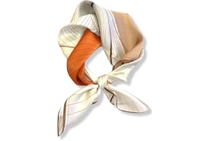 PoeticEHome 100% Pure Mulberry Silk Neck Scarf 26"x26" Women Square Neckerchief Headscarf Gift Packed