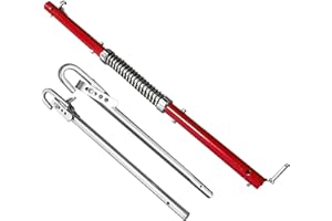 Jacgood 3-TLG 3T Verzinkt Abschleppstange Pannenhilfe mit Federdämpfung, Schlepplänge 190cm, Max. Zugkraft: 3000kg