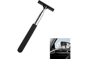Batheidon Mini Scheibenabzieher für Auto-Rückspiegel und Fenster, tragbarer Abzieher mit Einziehbarem Griff, Silikonlippe für streifenfreie Ergebnisse, leicht zu verstauen für die Auto-Reinigung