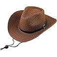 Men's Cowboy Hat (YLDZ1-2, Dark Brown) - L
