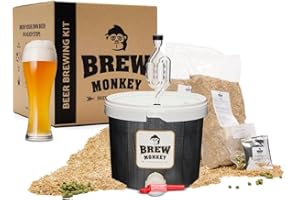 Brew Monkey® Kit Per Fare La Birra Bianca | Kit Base 5 L | 5,7% VOL. | Kit Per La Produzione Di Birra | Idee Regalo Uomo | Kit Birra | Regali Uomo Originali | Regalo Natale