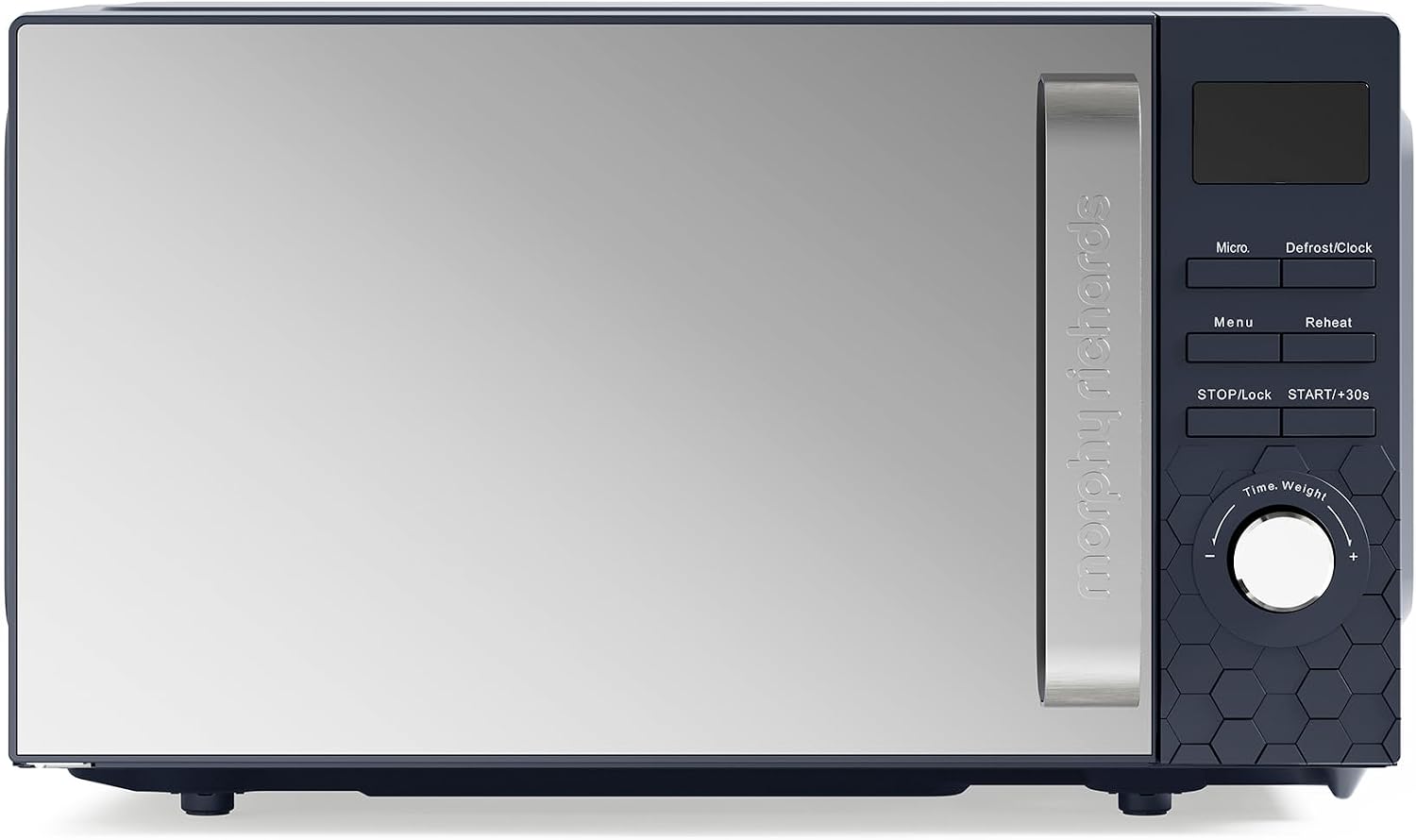 Morphy Richards Cassini Digital Glass Microwave, 20L Capacity, 6 Power Levels Including Defrost, 95 Minute Timer fo Cooking, 24.5cm Glass Turntable, Easy Clean, 800W, Outer Space, 511421